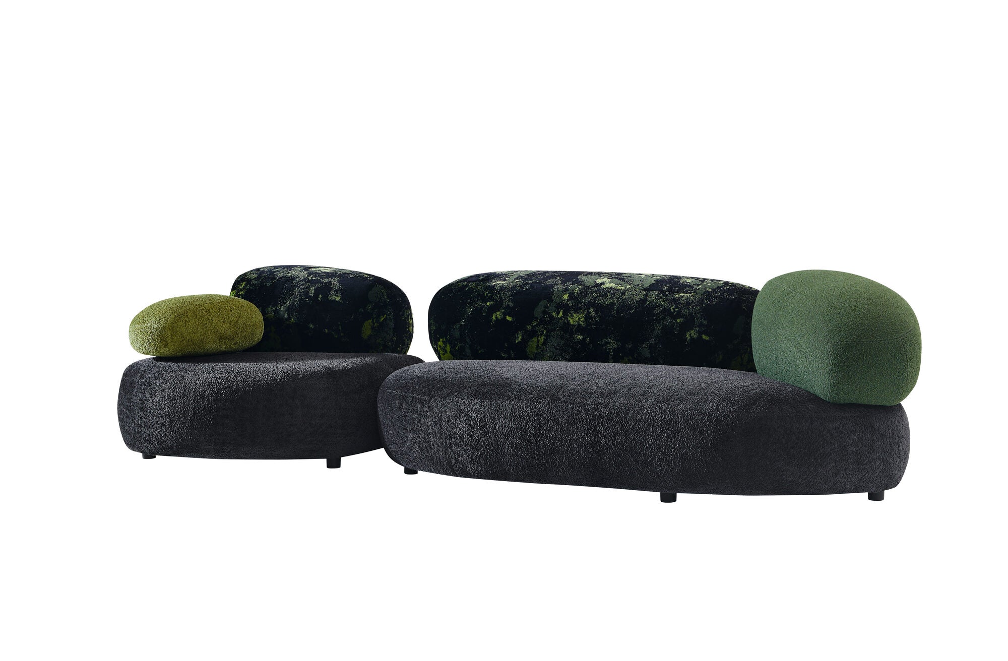 Dumonde kanapé szett + 2 fotel, kényelmes, nagy sűrűségű hab ülőfelülettel, Serene 220x134 cm