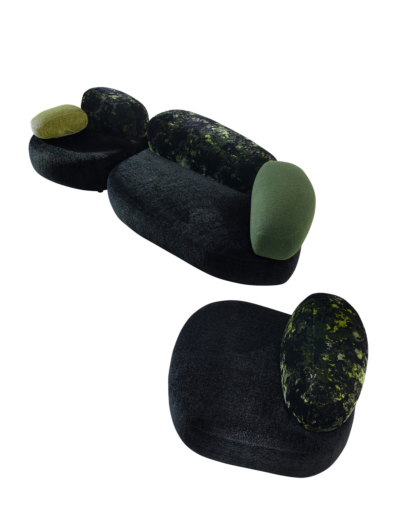 Dumonde kanapé szett + 2 fotel, kényelmes, nagy sűrűségű hab ülőfelülettel, Serene 220x134 cm