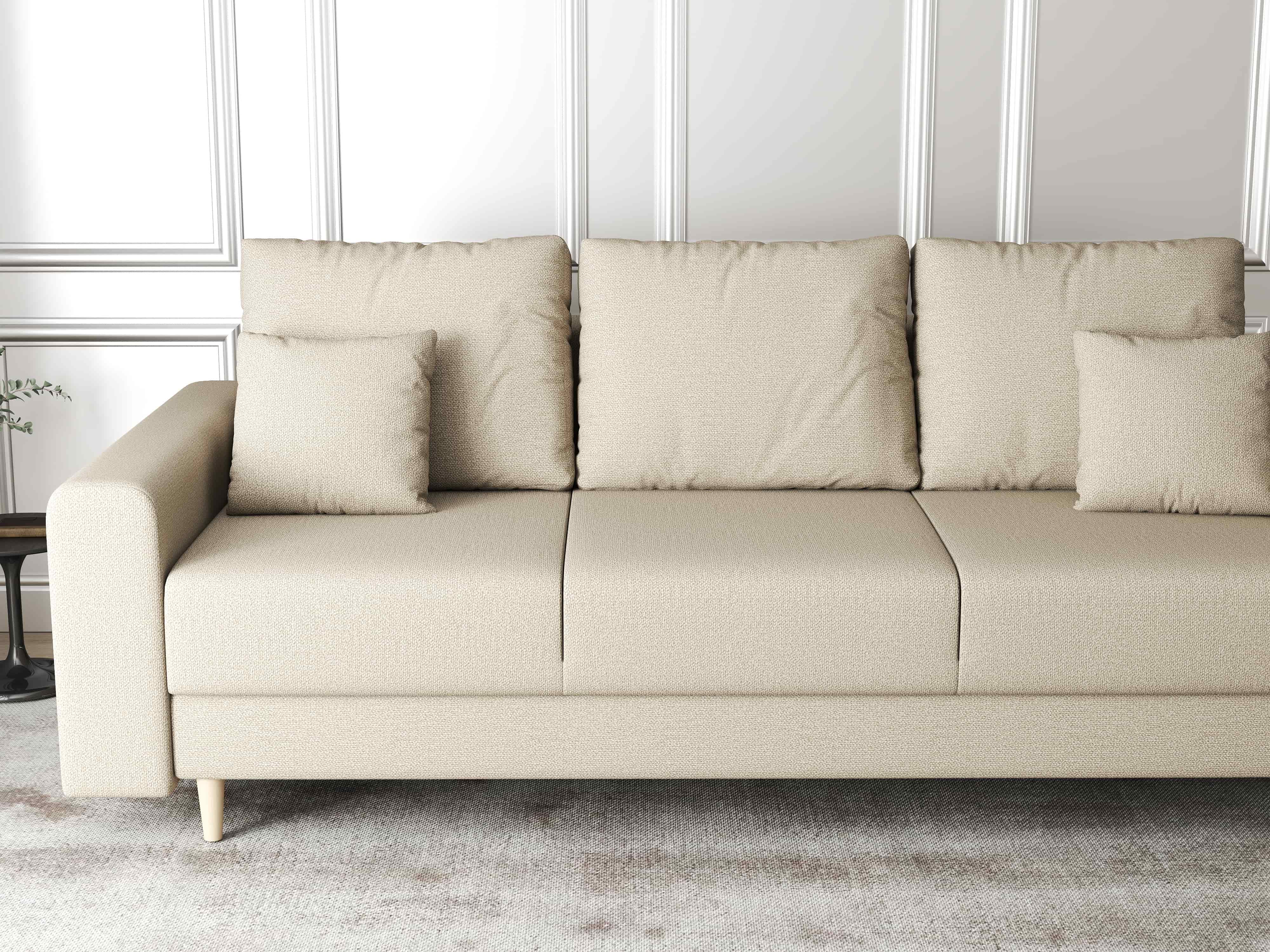 Canapea extensibilă dumonde cu ladă de depozitare si sezut confortabil din spuma HR, Kronos Enjoy Camel 210x100 cm fabrica
