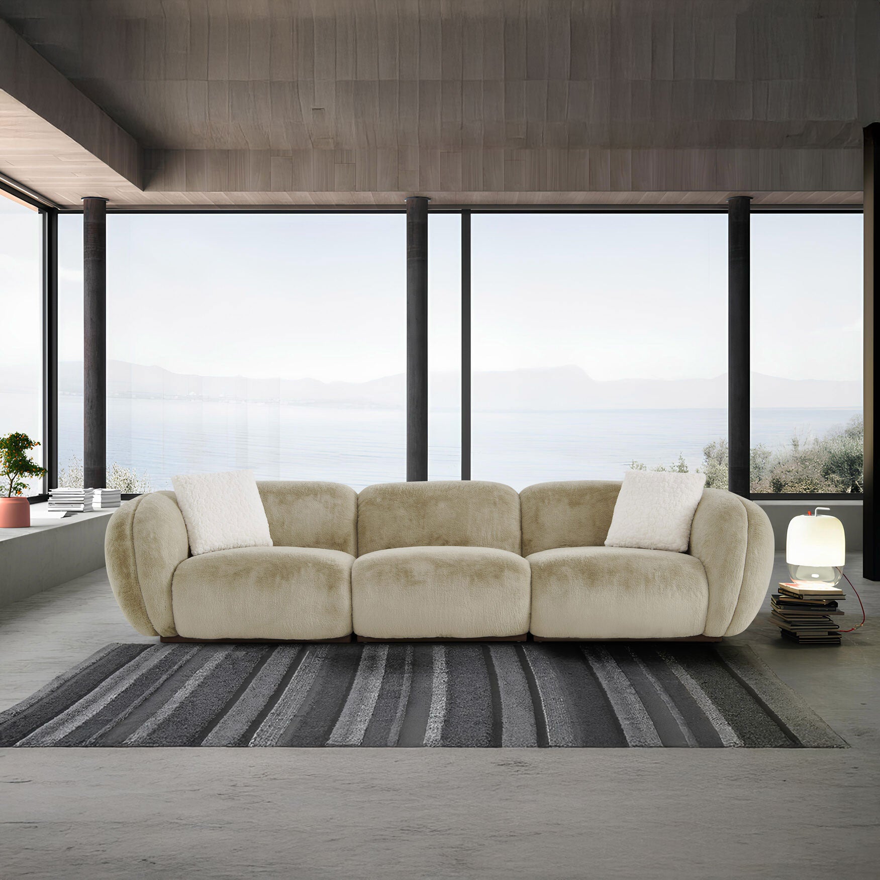 Dumonde kanapé kényelmes, nagy sűrűségű Eternity habszivacs üléssel, 318x112 cm