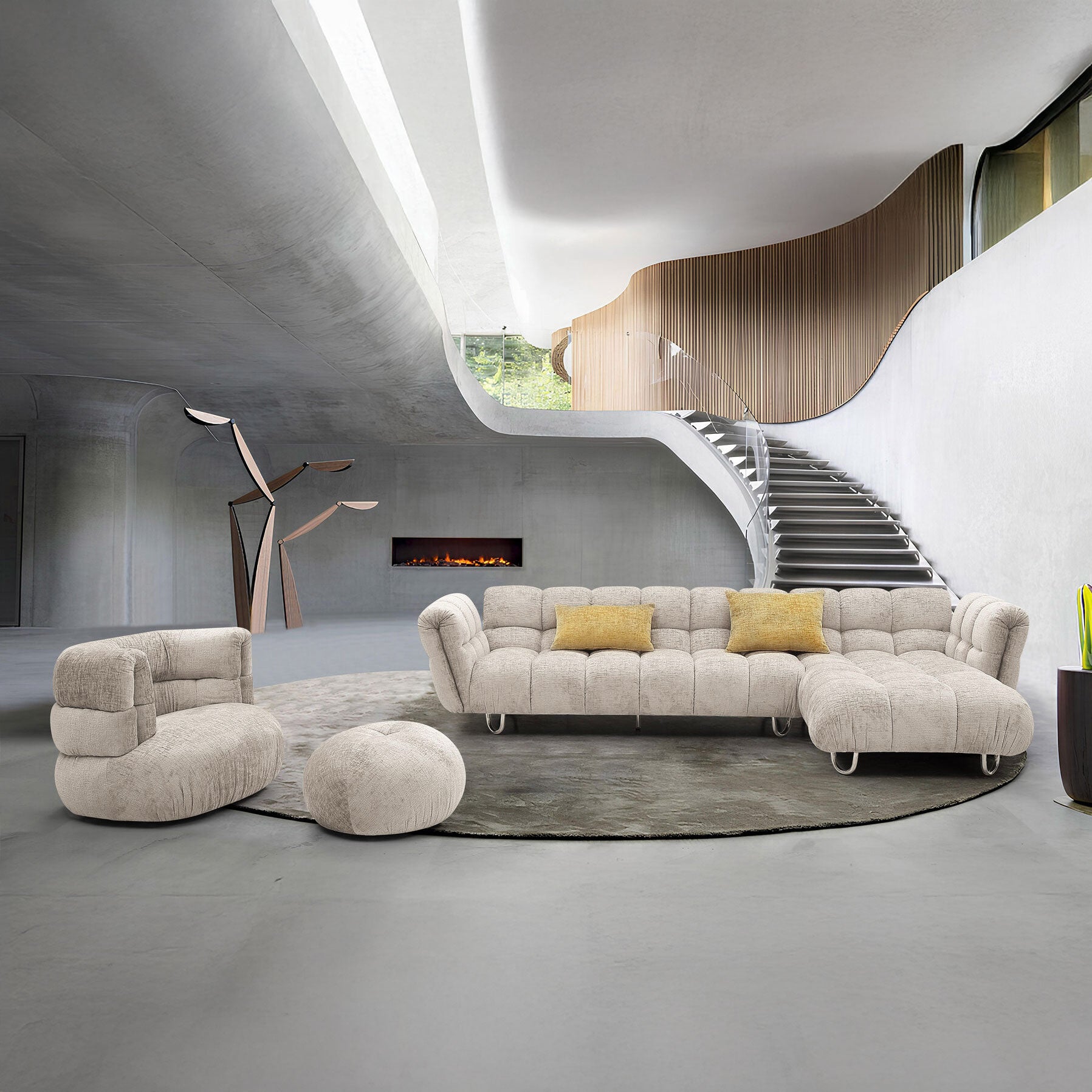 Dumonde sarokülő, kényelmes, nagy sűrűségű Luxe hab ülőfelülettel, 330x104 cm