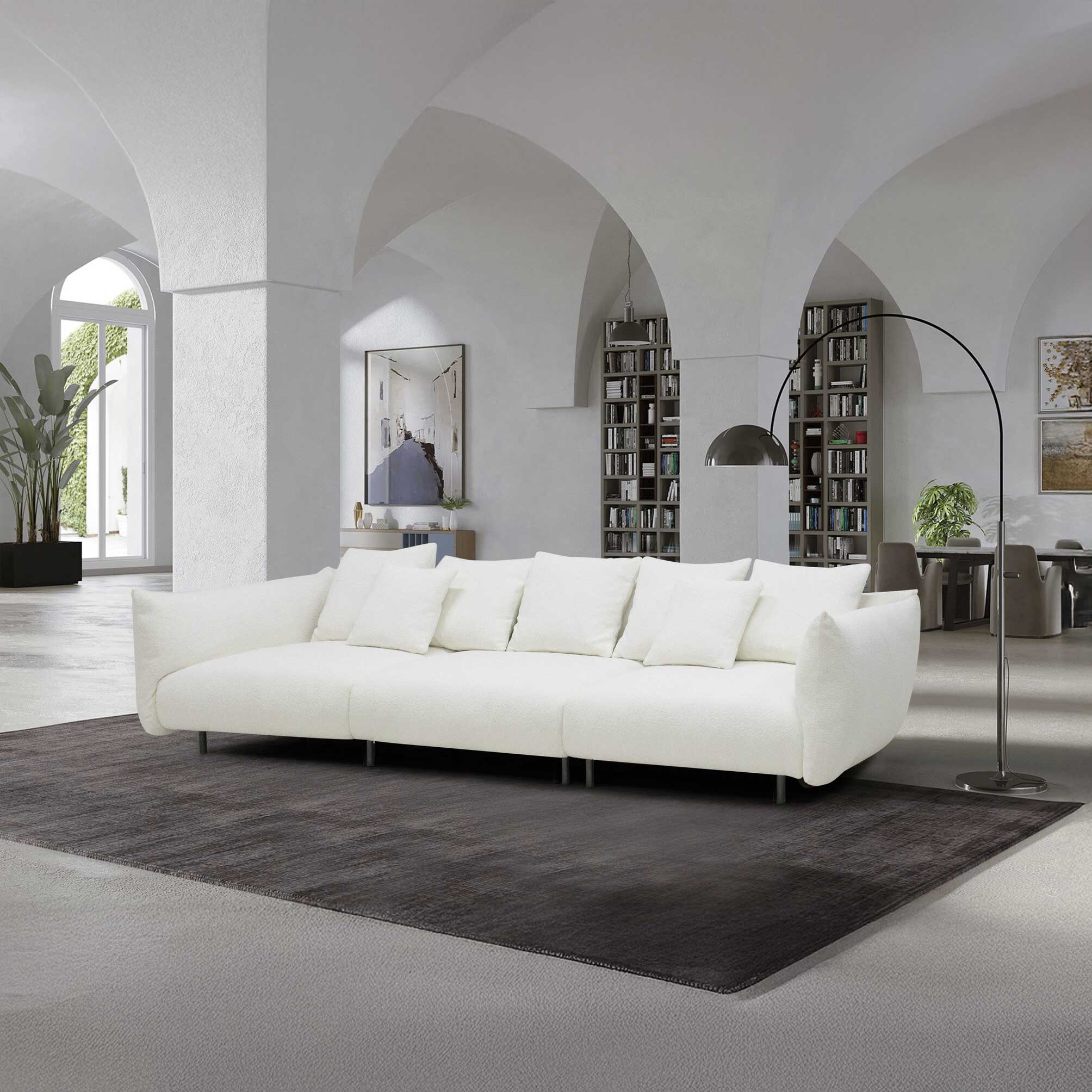 Dumonde kanapé kényelmes, nagy sűrűségű hab ülőrésszel, Osiris 330x113 cm