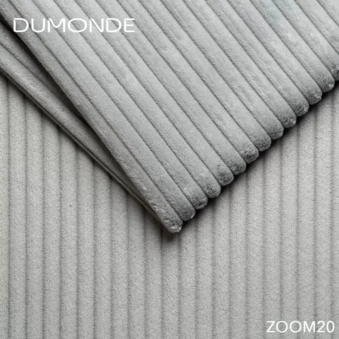 Colțar extensibil dumonde cu ladă de depozitare si sezut confortabil din spuma high-density, Loana U Zoom Grey 375x185 cm